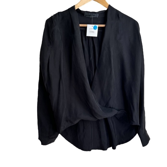 BLAQUE LABEL Blouse in Wrap Optics Size Small NWT minimalist classic - Picture 1 of 12